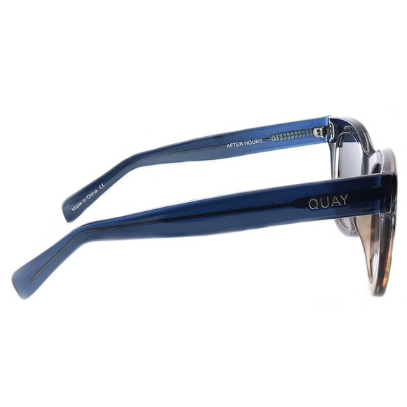 QUAY After Hours Sunnies Navy Tortoise Grey Lens - Picture 4 of 8